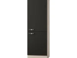 Optifit Küchen-Midischrank für Kühlschrank Faro220 60 cm Anthrazit-Braun