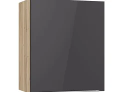 Optifit Küchen-Oberschrank Linus984 60cm x 70,4cm x 34,9cm Anthrazit-Wildeiche