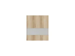 Optifit Küchen-Oberschrank m. Segmentglastür 50x57,6x34,6cm Kaya290 WildEiche NB