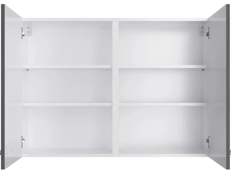 Optifit Küchen-Oberschrank Ingvar420 100 cm x 70,4 cm x 34,9 cm Anthrazit Matt