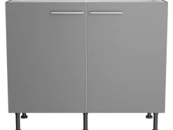 Optifit Küchen-Spülenunterschrank Mats825 100 cm x 87 cm x 58,4 cm Basaltgrau