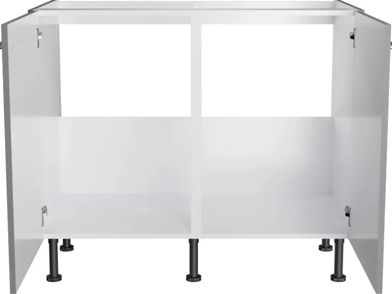 Optifit Küchen-Spülenunterschrank Mats825 100 cm x 87 cm x 58,4 cm Basaltgrau