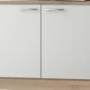 Optifit Küchen-Spülenunterschrank Dakar286 100 cm x 84,8 cm x 60 cm Weiß-Eiche