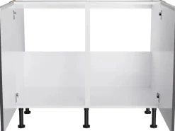 Optifit Küchen-Spülenunterschrank Linus984 100cmx87cmx58,4cm Anthra.-WildEiche