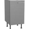 Optifit Küchen-Spülenunterschrank Mats825 45 cm x 87 cm x 58,4 cm Basaltgrau