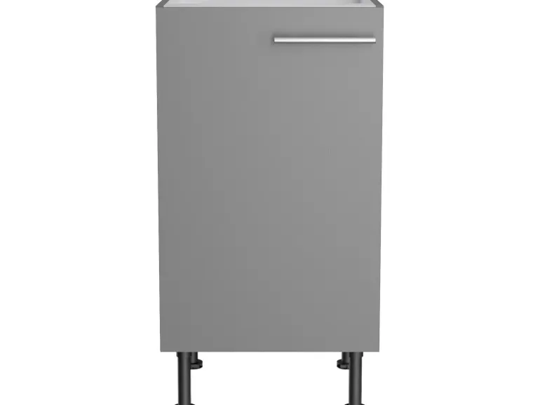 Optifit Küchen-Spülenunterschrank Mats825 45 cm x 87 cm x 58,4 cm Basaltgrau