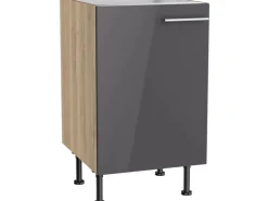 Optifit Küchen-Spülenunterschrank Jonte984 50x87x58,4cm Anthra.-WildEiche