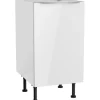 Optifit Küchen-Spülenunterschrank Arvid986 45 cm x 87 cm x 58,4 cm Weiß