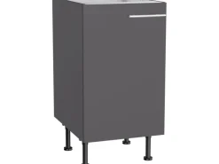 Optifit Küchen-Spülenunterschrank Ingvar420 45 x 87 x 58,4cm Anthrazit Matt