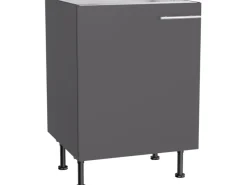 Optifit Küchen-Spülenunterschrank Ingvar420 60 x 87 x 58,4 cm Anthrazit Matt