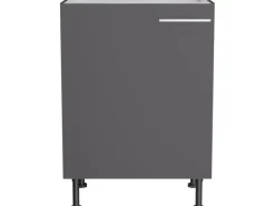 Optifit Küchen-Spülenunterschrank Ingvar420 60 x 87 x 58,4 cm Anthrazit Matt