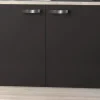 Optifit Küchen-Spülenunterschrank Faro220 100 x 84,8 x 60 cm Anthrazit-Braun