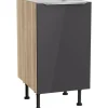 Optifit Küchen-Spülenunterschrank Linus984 45x87x58,4cm Anthra.-WildEiche
