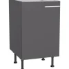 Optifit Küchen-Spülenunterschrank Ingvar420 50 x 87 x 58,4cm Anthrazit Matt