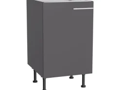 Optifit Küchen-Spülenunterschrank Ingvar420 50 x 87 x 58,4cm Anthrazit Matt