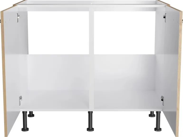 Optifit Küchen-Spülenunterschrank Erik290 100 cm x 87 cm x 58,4 cm Wildeiche