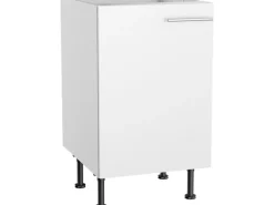Optifit Küchen-Spülenunterschrank Bengt932 50 cm x 87 cm x 58,4 cm Weiß