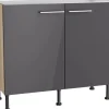 Optifit Küchen-Spülenunterschrank Jonte984 100cmx87cmx58,4cm Anthra.-WildEiche