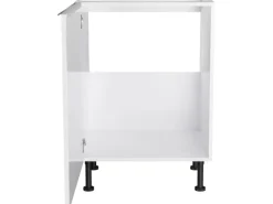 Optifit Küchen-Spülenunterschrank Arvid986 60 cm x 87 cm x 58,4 cm Weiß