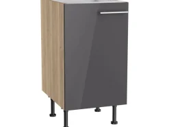 Optifit Küchen-Spülenunterschrank Jonte984 45x87x58,4cm Anthra.-WildEiche