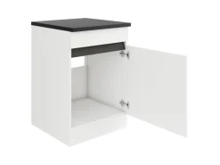 Optifit Küchen-Spülenunterschrank 60 x 88 x 60 cm Luca932 Weiß Anthrazit