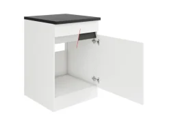 Optifit Küchen-Spülenunterschrank 60 x 88 x 60 cm Luca932 Weiß Anthrazit