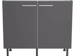 Optifit Küchen-Spülenunterschrank Ingvar420 100cm x 87cm x 58,4cm Anthrazit Matt