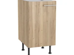 Optifit Küchen-Spülenunterschrank Erik290 45 cm x 87 cm x 58,4 cm Wildeiche