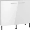 Optifit Küchen-Spülenunterschrank Rurik986 100 cm x 87 cm x 58,4 cm Weiß