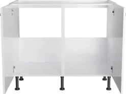 Optifit Küchen-Spülenunterschrank Rurik986 100 cm x 87 cm x 58,4 cm Weiß