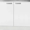 Optifit Küchen-Spülenunterschrank Salo214 100 cm Weiß mit Spülenauflage