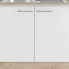 Optifit Küchen-Spülenunterschrank Dakar286 100 cm Weiß Seidenglanz
