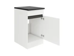 Optifit Küchen-Spülenunterschrank 50 x 88 x 60 cm Luca932 Weiß Anthrazit