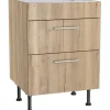 Optifit Küchen-Unterschrank für Kochfeld Erik290 60 x 87 x 58,4 cm Wildeiche