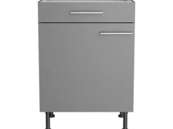 Optifit Küchen-Unterschrank Mats825 60 cm x 87 cm x 58,4 cm Basaltgrau