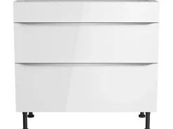 Optifit Küchen-Unterschrank mit 2 Auszügen Arvid986 90 cm x 87 cm x 58,4 cm Weiß
