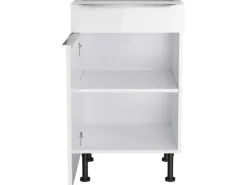 Optifit Küchen-Unterschrank Arvid986 50 cm x 87 cm x 58,4 cm Weiß