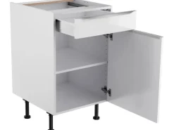 Optifit Küchen-Unterschrank Arvid986 50 cm x 87 cm x 58,4 cm Weiß