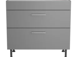 Optifit Küchen-Unterschrank mit 2 Auszügen Mats825 60cmx87cmx58,4cm Basaltgrau