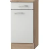 Optifit Küchen-Unterschrank Dakar286 40 cm x 84,8 cm x 60 cm Weiß-Eiche