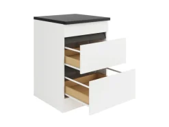 Optifit Küchen-Unterschrank f. Kochfeld 60 x 88 x 60 cm Luca932 Weiß Anthrazit