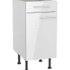 Optifit Küchen-Unterschrank Rurik986 40 cm x 87 cm x 58,4 cm Weiß