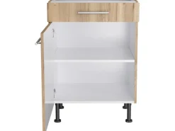 Optifit Küchen-Unterschrank Erik290 60 cm x 87 cm x 58,4 cm Wildeiche