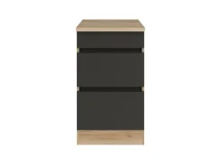 Optifit Küchen-Unterschrank mit Auszügen 50x88x60cm Noah420 Anthra. WildEiche NB