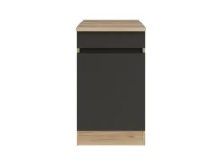 Optifit Küchen-Unterschrank 50 x 88 x 60 cm Noah420 Anthrazit Wildeiche NB