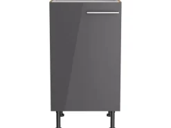 Optifit Küchen-Unterschrank Jonte984 45 cm x 87 cm x 58,4 cm Anthrazit-Wildeiche