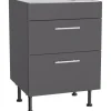 Optifit Küchen-Unterschrank für Kochfeld Ingvar420 60 cm Anthrazit Matt