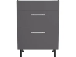 Optifit Küchen-Unterschrank für Kochfeld Ingvar420 60 cm Anthrazit Matt
