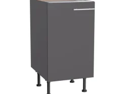 Optifit Küchen-Unterschrank Ingvar420 45 cm x 87 cm x 58,4 cm Anthrazit Matt
