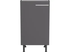 Optifit Küchen-Unterschrank Ingvar420 45 cm x 87 cm x 58,4 cm Anthrazit Matt